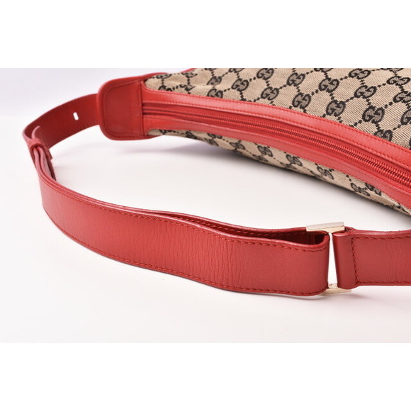 Gucci Shoulder Bag GG Blue Beige Red - Picture 7 of 11